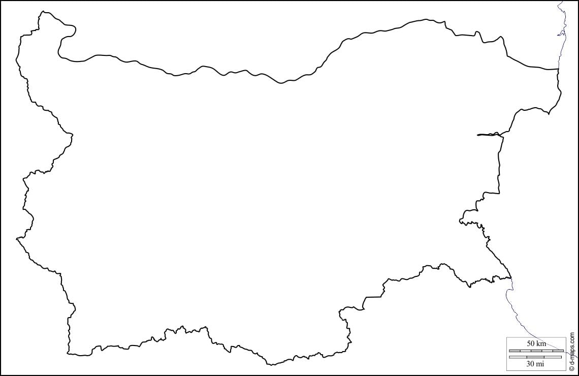 карта на България карта на план