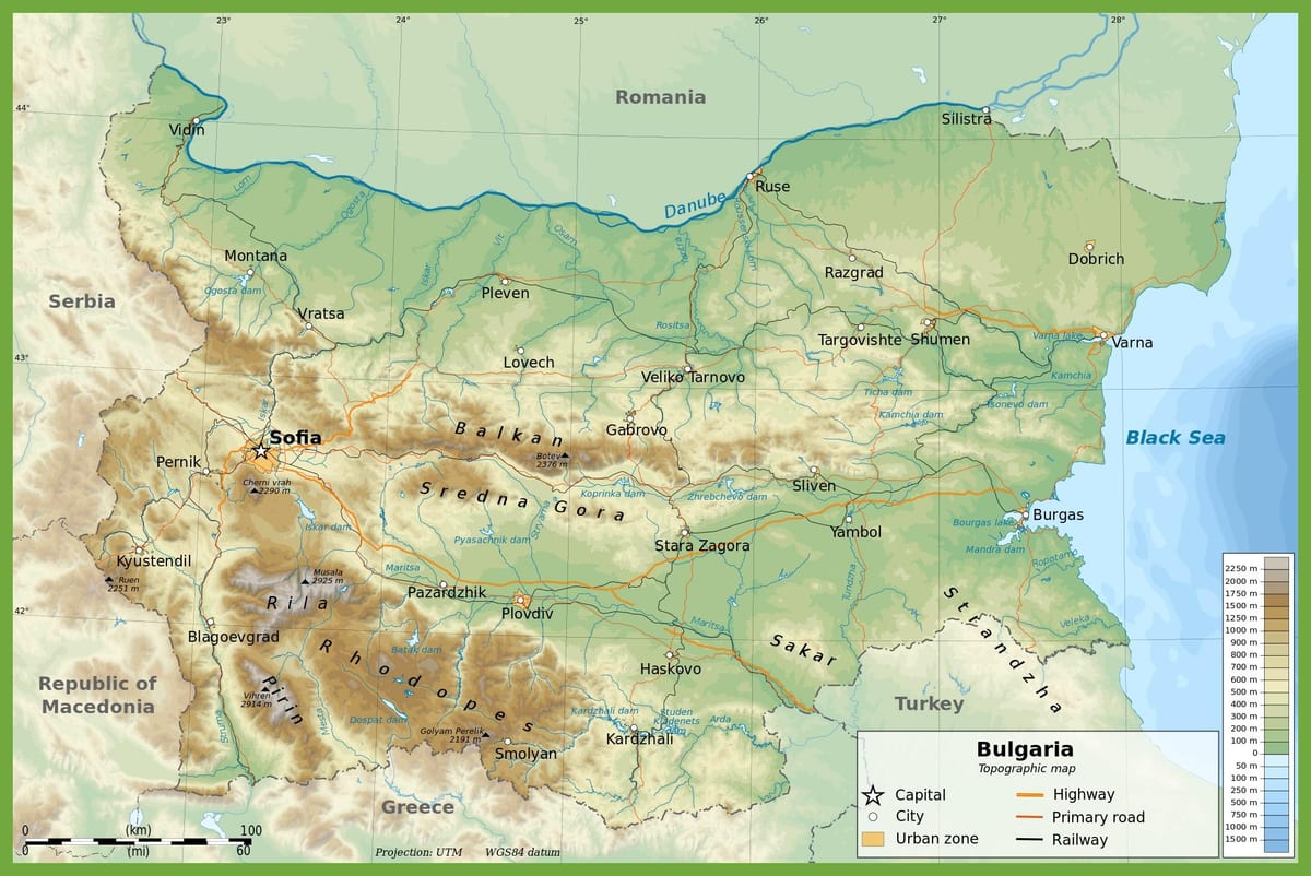 България топографска карта