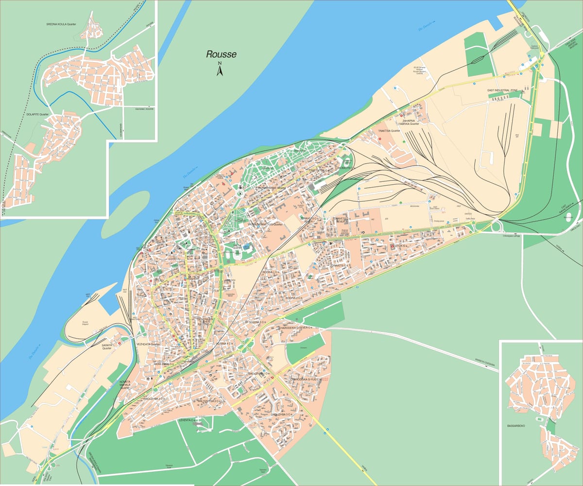 Русе картата на България