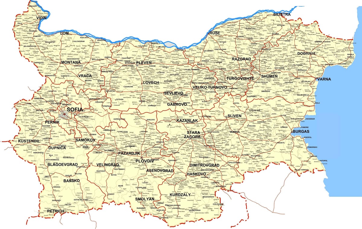България карта на страната