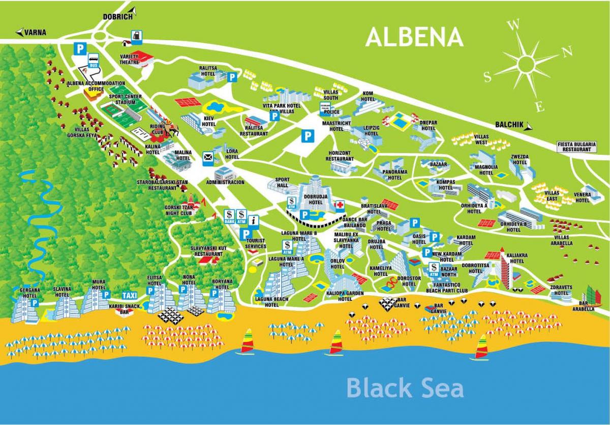 карта на Албена България