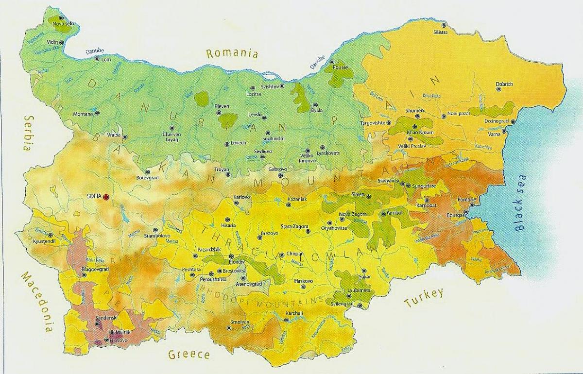 карта на България на климата