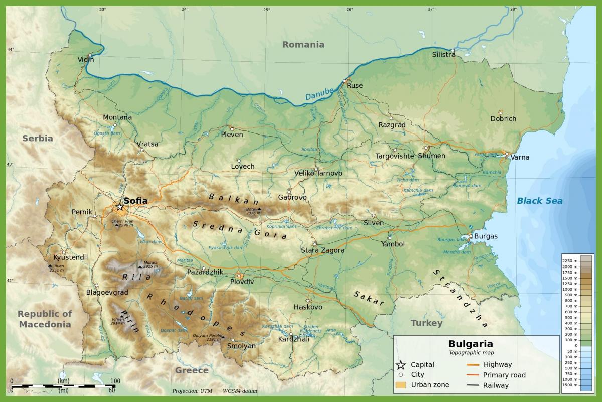 България топографска карта