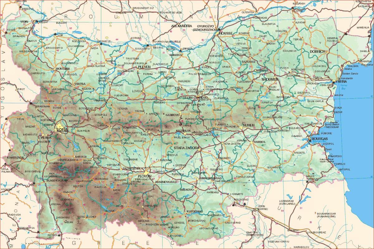 България пътищата на картата