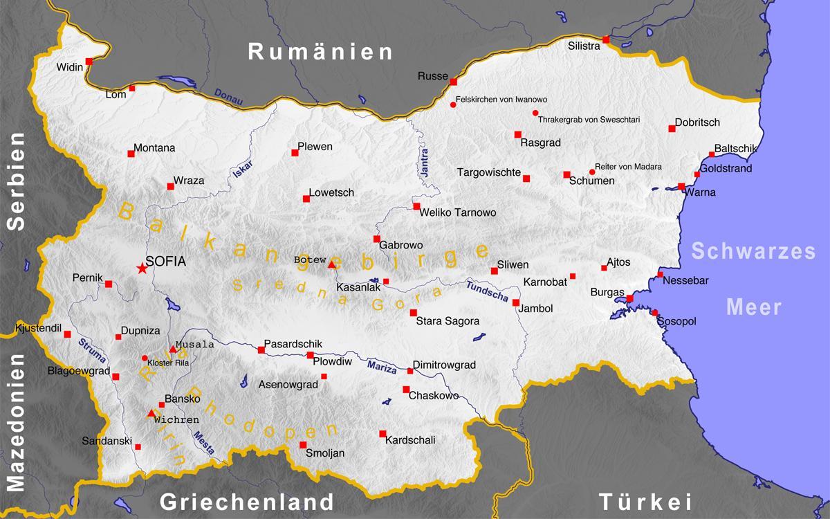 България картата на града 
