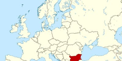 Карта на света, показваща България