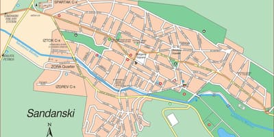 Карта На Сандански България