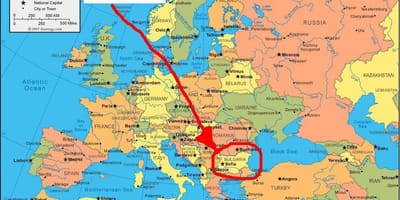 Карта на България околните страни