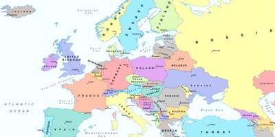 На картата На Европа в България