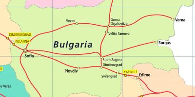 България с влак на картата